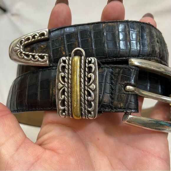 Ladies Brighton Black‎ Leather Charm Belt Size Large/34 main image 7